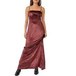 Free People Velvet Maxi Dress Karlie Sleeveless in Double Dare